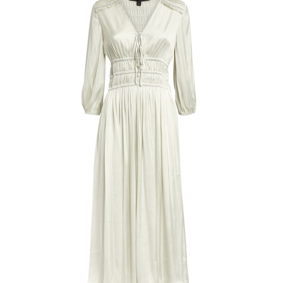 Maje Ruffle-Detail Midi Dress - Picture 4 of 7